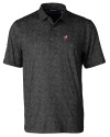Ohio State Brutus Vintage Cutter & Buck Pike Constellation Print Stretch Mens Polo Black Mannequin Thumbnail Image