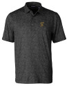 Grambling Tigers College Vault Cutter & Buck Pike Constellation Print Stretch Mens Polo Black Mannequin Thumbnail Image