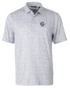 Penn State Nittany Lions College Vault Cutter & Buck Pike Constellation Print Stretch Mens Polo Polished Medium Gray Mannequin Thumbnail Image
