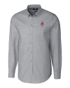 Washington State Cougars College Vault Cutter & Buck Stretch Oxford Mens Long Sleeve Dress Shirt Charcoal Mannequin Thumbnail Image