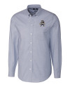 Utah State Aggies College Vault Cutter & Buck Stretch Oxford Mens Long Sleeve Dress Shirt Light Blue Mannequin Thumbnail Image
