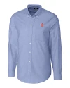 View image 5: Ole Miss Rebels College Vault Cutter & Buck Easy Care Stretch Oxford Mens Long Sleeve Button Down Shirt French Blue Mannequin