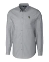 Michigan State Spartans College Vault Cutter & Buck Stretch Oxford Mens Long Sleeve Dress Shirt Charcoal Mannequin Thumbnail Image