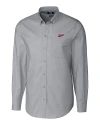 New Mexico State Aggies College Vault Cutter & Buck Stretch Oxford Mens Long Sleeve Dress Shirt Charcoal Mannequin Thumbnail Image