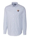 Illinois Fighting Illini College Vault Cutter & Buck Stretch Oxford Stripe Mens Big and Tall Long Sleeve Dress Shirt French Blue Mannequin Thumbnail Image