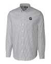 View image 2: Gonzaga Bulldogs College Vault Cutter & Buck Easy Care Stretch Oxford Stripe Mens Big & Tall Long Sleeve Button Down Shirt Charcoal Mannequin