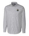 View image 2: FIU Panthers College Vault Cutter & Buck Easy Care Stretch Oxford Stripe Mens Big & Tall Long Sleeve Button Down Shirt Charcoal Mannequin
