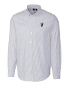 View image 2: Virginia Hoos College Vault Cutter & Buck Easy Care Stretch Oxford Stripe Mens Big & Tall Long Sleeve Button Down Shirt Light Blue Mannequin