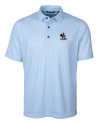 View image 11: Delaware Fightin' Blue Hens College Vault Cutter & Buck Pike Double Dot Print Stretch Mens Polo Tour Blue Mannequin
