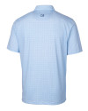 Delaware Fightin' Blue Hens College Vault Cutter & Buck Pike Double Dot Print Stretch Mens Polo Tour Blue Mannequin Back Thumbnail Image