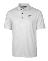 New Mexico State Aggies College Vault Cutter & Buck Pike Double Dot Print Stretch Mens Polo Charcoal Mannequin Thumbnail Image