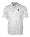 View image 7: Marshall Thundering Herd College Vault Cutter & Buck Pike Double Dot Print Stretch Mens Polo Charcoal Mannequin