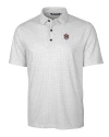 LSU Tigers College Vault Cutter & Buck Pike Double Dot Print Stretch Mens Polo Charcoal Mannequin Thumbnail Image