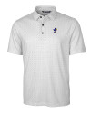 Kansas Jayhawks College Vault Cutter & Buck Pike Double Dot Print Stretch Mens Polo Charcoal Mannequin Thumbnail Image