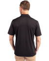 Portland State Vikings College Vault Cutter & Buck Prospect Eco Textured Stretch Recycled Mens Short Sleeve Polo Black Back Thumbnail Image
