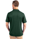 Portland State Vikings College Vault Cutter & Buck Prospect Eco Textured Stretch Recycled Mens Short Sleeve Polo Hunter Green Back Thumbnail Image