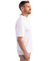 Michigan State Spartans College Vault Cutter & Buck Prospect Eco Textured Stretch Recycled Mens Short Sleeve Polo White Side Thumbnail Image