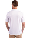 Michigan State Spartans College Vault Cutter & Buck Prospect Eco Textured Stretch Recycled Mens Short Sleeve Polo White Back Thumbnail Image
