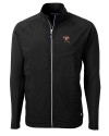 Louisville Cardinals College Vault Cutter & Buck Adapt Eco Knit Hybrid Recycled Mens Full Zip Jacket Black Mannequin Thumbnail Image