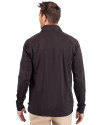 Grambling Tigers College Vault Cutter & Buck Adapt Eco Knit Stretch Recycled Mens Quarter Zip Pullover Black Back Thumbnail Image