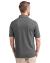 LSU Tigers College Vault Cutter & Buck Advantage Eco Tri-Blend Pique Mens Big and Tall Polo Elemental Grey Back Thumbnail Image