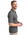 Grambling Tigers College Vault Cutter & Buck Advantage Eco Tri-Blend Pique Mens Polo Elemental Grey Side Thumbnail Image