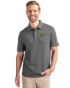 George Mason Patriots College Vault Cutter & Buck Advantage Eco Tri-Blend Pique Mens Polo Elemental Grey Front Thumbnail Image