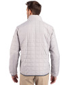Delaware Fightin' Blue Hens College Vault Cutter & Buck Rainier PrimaLoft® Mens Eco Insulated Full Zip Puffer Jacket Polished Medium Gray Back Thumbnail Image