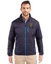 FIU Panthers College Vault Cutter & Buck Rainier PrimaLoft® Mens Eco Insulated Full Zip Puffer Jacket Dark Navy Front Thumbnail Image