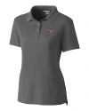 Louisville Cardinals College Vault Cutter & Buck Advantage Eco Tri-Blend Pique Womens Polo Elemental Grey Mannequin Thumbnail Image