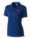 Illinois Fighting Illini College Vault Cutter & Buck Advantage Eco Tri-Blend Pique Womens Polo Tour Blue Mannequin Thumbnail Image