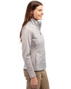 Grambling Tigers College Vault Cutter & Buck Stealth Hybrid Quilted Womens Full Zip Windbreaker Jacket Polished Medium Gray Side Thumbnail Image