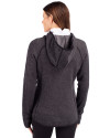 Southern Illinois Salukis College Vault Cutter & Buck Mainsail Full Zip Hooded Womens Jacket Charcoal Heather Back Thumbnail Image