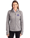 Northwestern Wildcats College Vault Cutter & Buck Mainsail Full Zip Hooded Womens Jacket Polished Heather Front Thumbnail Image