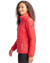 Delaware Fightin' Blue Hens College Vault Cutter & Buck Rainier PrimaLoft®  Womens Eco Insulated Full Zip Puffer Jacket Red Side Thumbnail Image
