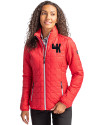 Western Kentucky Hilltoppers College Vault Cutter & Buck Rainier PrimaLoft®  Womens Eco Insulated Full Zip Puffer Jacket Red Front Thumbnail Image