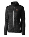 Louisville Cardinals College Vault Cutter & Buck Rainier PrimaLoft®  Womens Eco Insulated Full Zip Puffer Jacket Black Mannequin Thumbnail Image