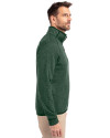 Tulane Green Wave College Vault Cutter & Buck Mainsail Sweater-Knit Mens Half Zip Pullover Jacket Hunter Heather Side Thumbnail Image
