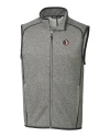 Florida State Seminoles College Vault Cutter & Buck Mainsail Sweater-Knit Mens Full Zip Vest Polished Heather Mannequin Thumbnail Image