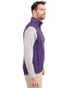 LSU Tigers College Vault Cutter & Buck Mainsail Sweater-Knit Mens Full Zip Vest College Purple Heather Side Thumbnail Image