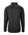 Louisville Cardinals College Vault Cutter & Buck Mainsail Sweater-Knit Mens Big and Tall Half Zip Pullover Jacket Charcoal Heather Mannequin Back Thumbnail Image