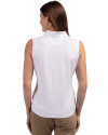 George Mason Patriots College Vault Cutter & Buck Forge Stretch Womens Sleeveless Polo White Back Thumbnail Image