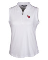 Ole Miss Rebels College Vault Cutter & Buck Forge Stretch Womens Sleeveless Polo White Mannequin Thumbnail Image