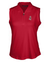 Washington State Cougars College Vault Cutter & Buck Forge Stretch Womens Sleeveless Polo Cardinal Red Mannequin Thumbnail Image