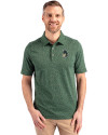 Michigan State Spartans College Vault Cutter & Buck Advantage Tri-Blend Space Dye Mens Polo Dark Hunter Front Thumbnail Image