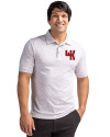 Western Kentucky Hilltoppers College Vault Cutter & Buck Advantage Tri-Blend Space Dye Mens Polo Elemental Grey Front Thumbnail Image