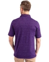 East Carolina (ECU) Pirates College Vault Cutter & Buck Advantage Tri-Blend Space Dye Mens Polo Dark College Purple Back Thumbnail Image