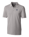 Michigan Wolverines College Vault Cutter & Buck Forge Stretch Mens Polo Polished Medium Gray Mannequin Thumbnail Image