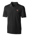 Louisville Cardinals College Vault Cutter & Buck Forge Stretch Mens Polo Black Mannequin Thumbnail Image