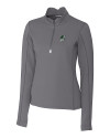 Portland State Vikings College Vault Cutter & Buck Traverse Stretch Eco Quarter Zip Womens Pullover Elemental Grey Mannequin Thumbnail Image